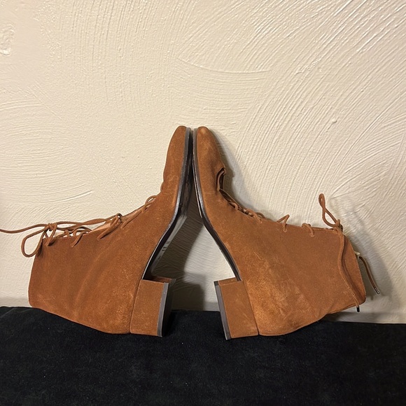 Carritz exposed lace up Oona booties in Rust suede 38/US 8 - Picture 5 of 13